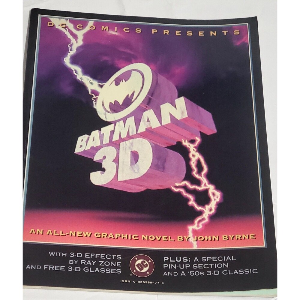 Batman 3D Graphic Novel (1990, DC) by John Byrne – w/ 3D Glasses – Rare Vintage